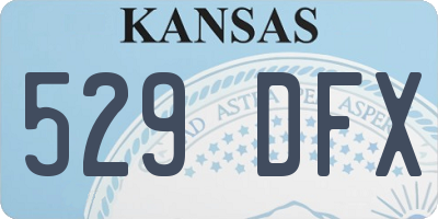 KS license plate 529DFX