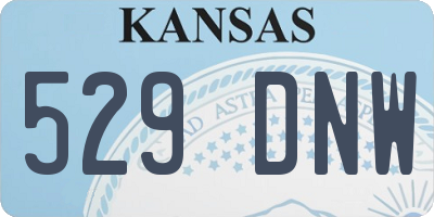 KS license plate 529DNW