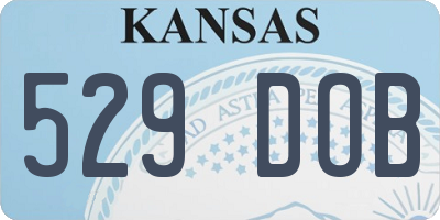 KS license plate 529DOB