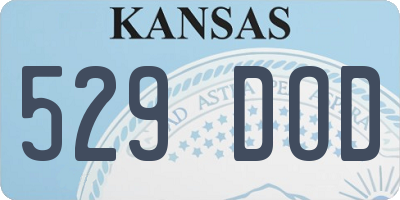 KS license plate 529DOD