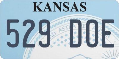 KS license plate 529DOE