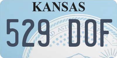 KS license plate 529DOF