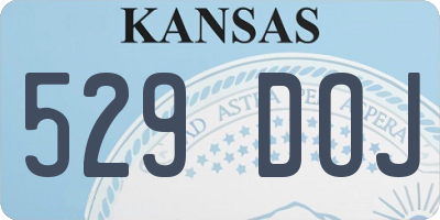 KS license plate 529DOJ