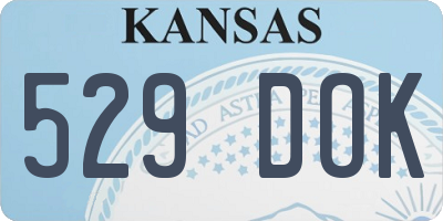 KS license plate 529DOK