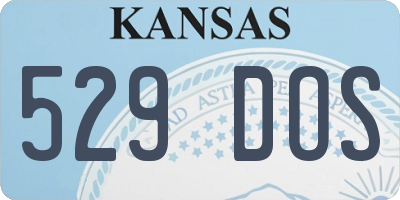 KS license plate 529DOS