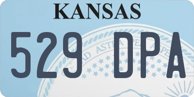 KS license plate 529DPA