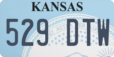 KS license plate 529DTW