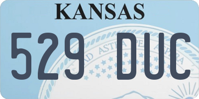 KS license plate 529DUC