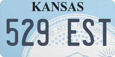 KS license plate 529EST