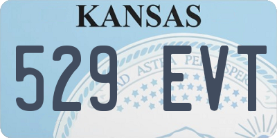 KS license plate 529EVT