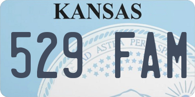 KS license plate 529FAM