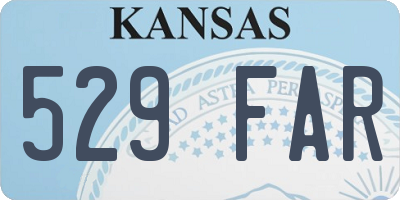 KS license plate 529FAR