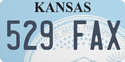 KS license plate 529FAX