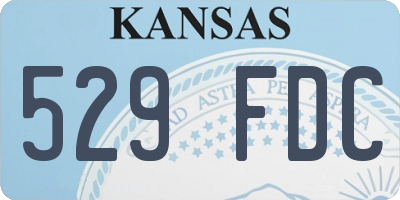KS license plate 529FDC