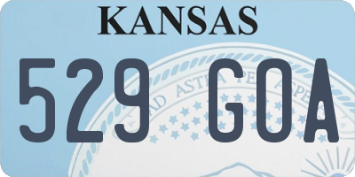 KS license plate 529GOA