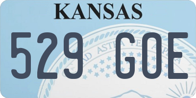 KS license plate 529GOE