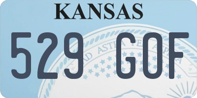 KS license plate 529GOF