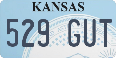 KS license plate 529GUT