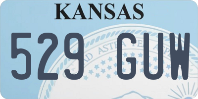 KS license plate 529GUW