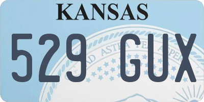 KS license plate 529GUX