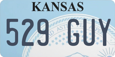 KS license plate 529GUY
