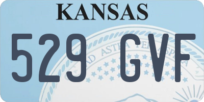 KS license plate 529GVF