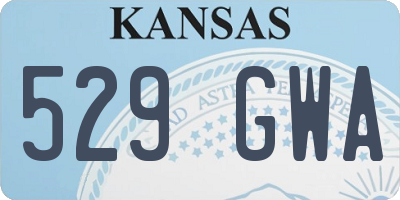 KS license plate 529GWA