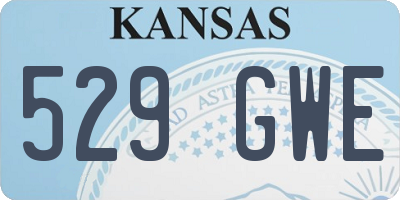 KS license plate 529GWE