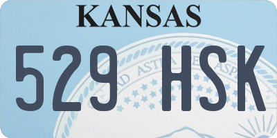 KS license plate 529HSK