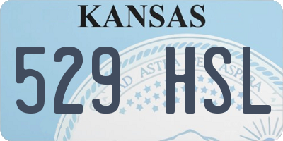 KS license plate 529HSL