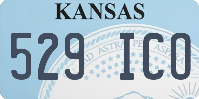 KS license plate 529ICO