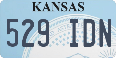 KS license plate 529IDN