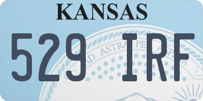 KS license plate 529IRF