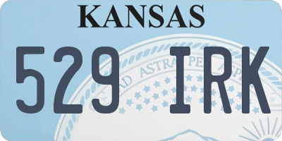 KS license plate 529IRK