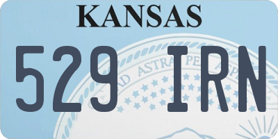 KS license plate 529IRN