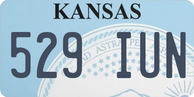 KS license plate 529IUN
