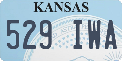 KS license plate 529IWA