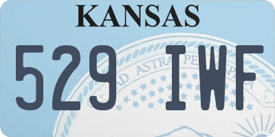 KS license plate 529IWF