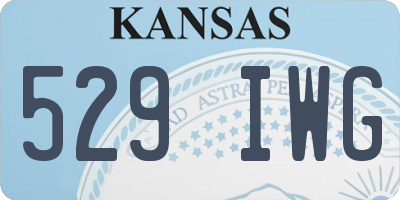 KS license plate 529IWG