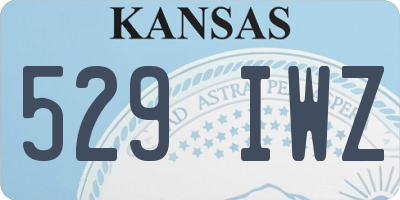 KS license plate 529IWZ