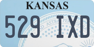 KS license plate 529IXD