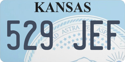 KS license plate 529JEF