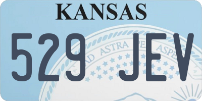 KS license plate 529JEV