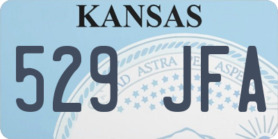 KS license plate 529JFA