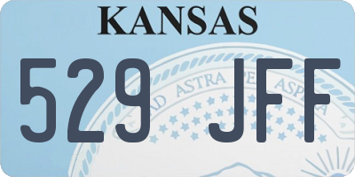 KS license plate 529JFF