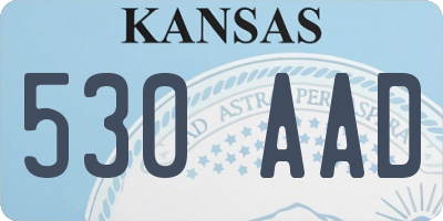KS license plate 530AAD
