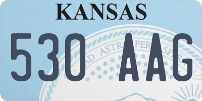 KS license plate 530AAG