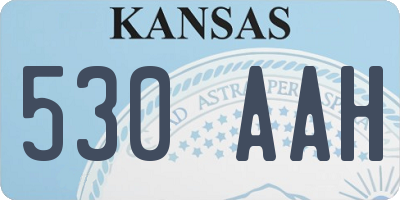 KS license plate 530AAH