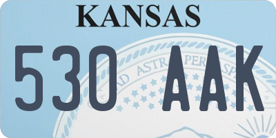 KS license plate 530AAK