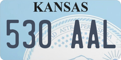 KS license plate 530AAL